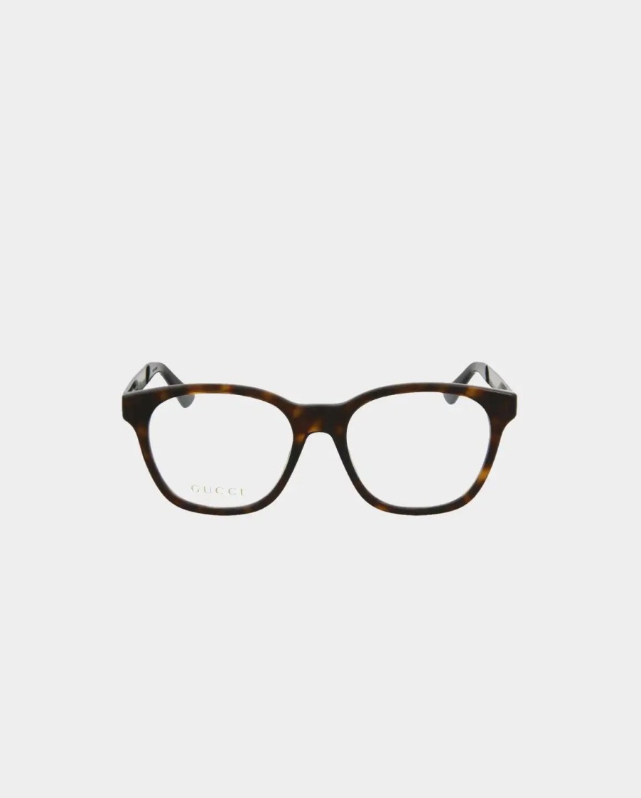 Jewelry-Accessories * | Gucci Core Optical Havana Ruthenium Transparent