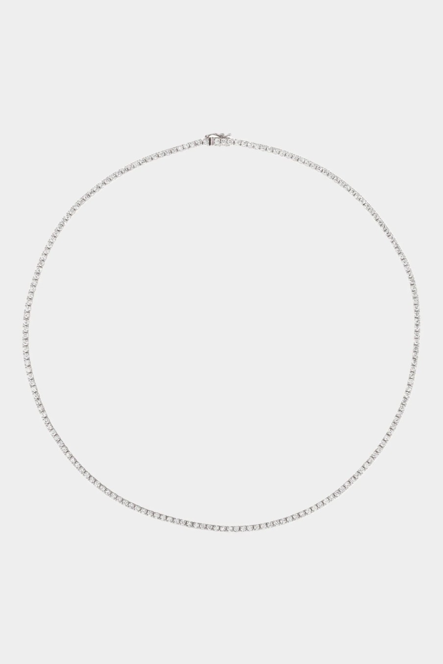 Jewelry-Accessories * | Morris & David Diamond Tennis Necklace 14K White Gold