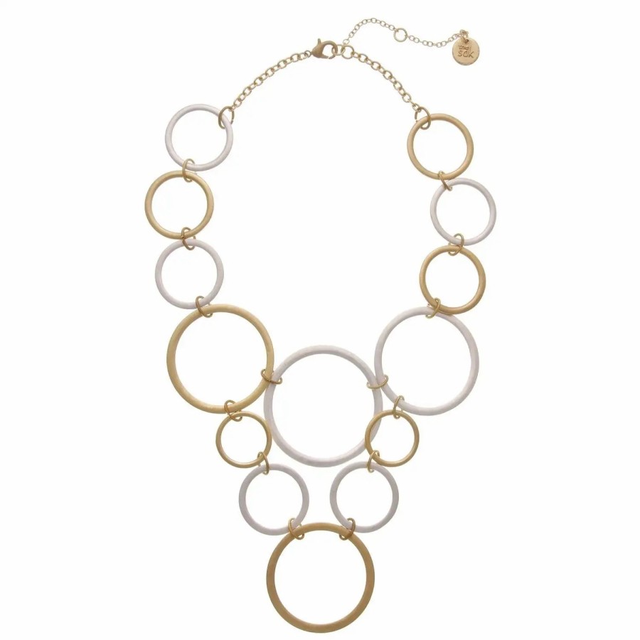 Jewelry-Accessories * | The Sak Large Ring Statement Necklace Two Tone