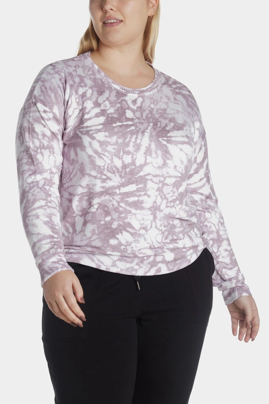 Clothing * | Andrew Marc Sport Long Sleeve Printed Pullover Amethyst