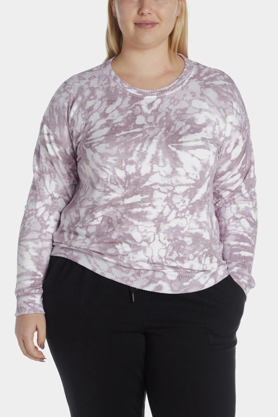 Clothing * | Andrew Marc Sport Long Sleeve Printed Pullover Amethyst