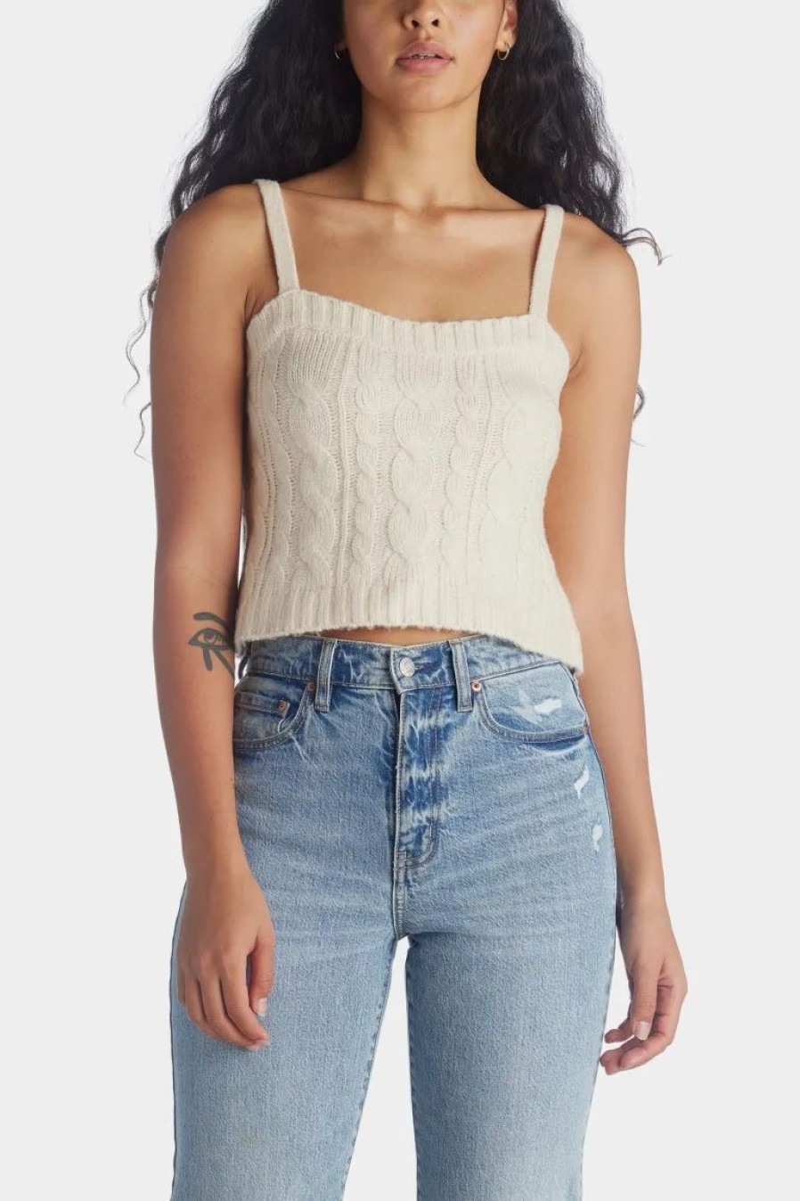 Clothing * | 525 America Cable Tank Cream