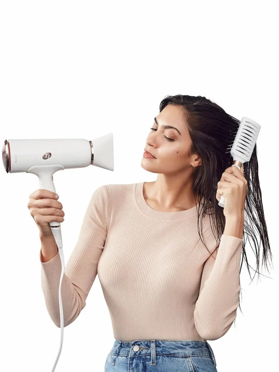 Beauty * | T3 Dry Vent Professional Styling Brush White & Rose Gold