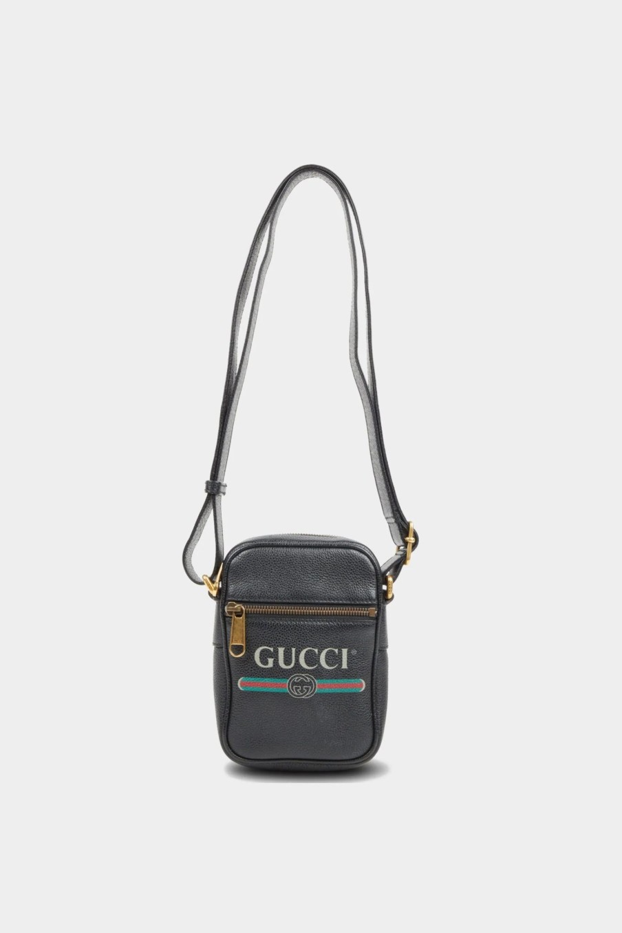 Handbags * | Gucci Leather Crossbody Bag Black