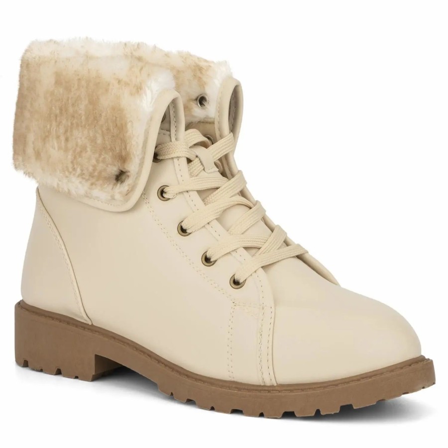 Shoes * | Olivia Miller Ana Faur Fur Combat Boot