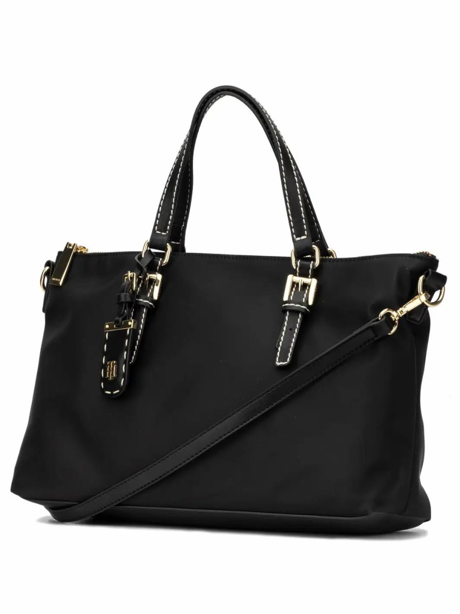 Handbags * | Tommy Hilfiger Julia Convertible Shopper Black