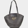 Handbags * | Dior Cd Flap Tote Bag Black