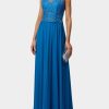 Clothing * | Mascara London Embroidered Strap Dress Steele Blue