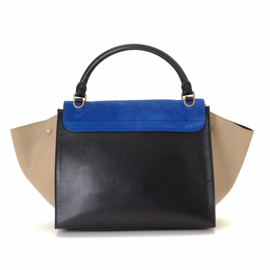 Handbags * | Celine Trapeze Medium Blue