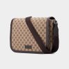 Handbags * | Gucci Gg Vintage Logo Messenger Bag Brown