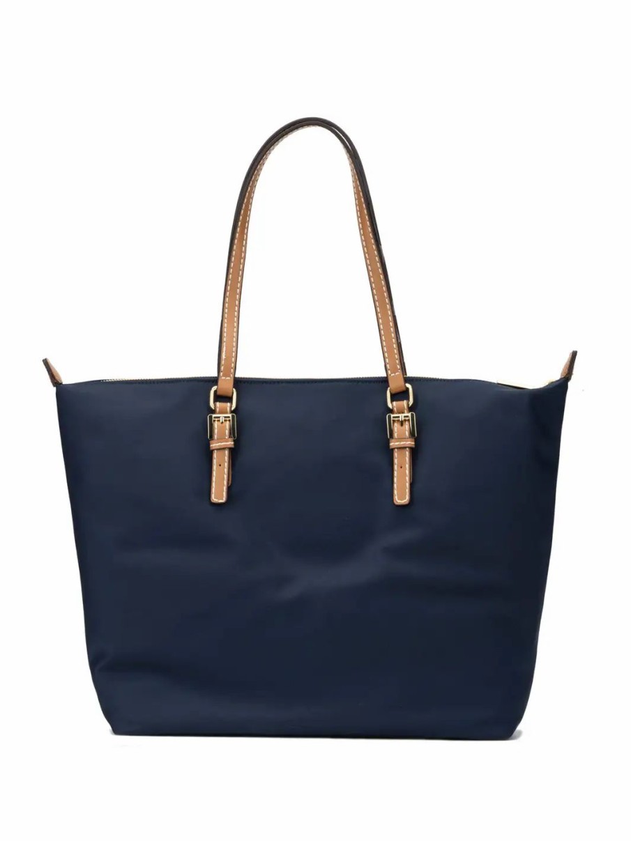 Handbags * | Tommy Hilfiger Julia Zip Tote Bag Tommy Navy