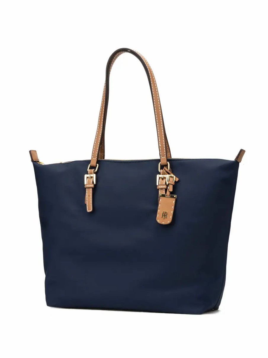 Handbags * | Tommy Hilfiger Julia Zip Tote Bag Tommy Navy