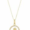 Jewelry-Accessories * | Design Lab 14K Angel Diamond Necklace Gold