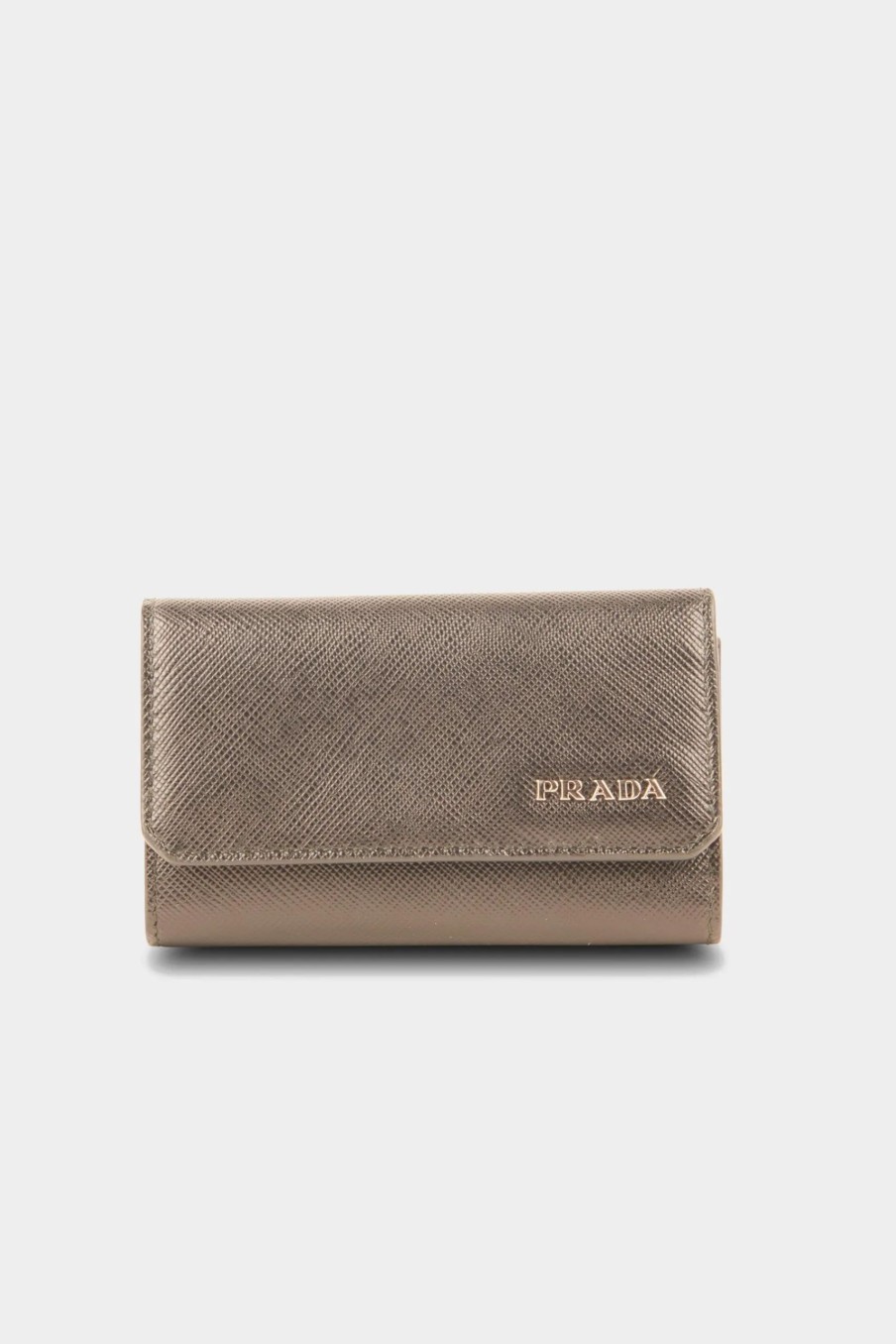 Handbags * | Prada 6 Key Case Saffiano Black