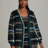 Clothing * | L&T Plaid Tunic Cardi Blue Reflection