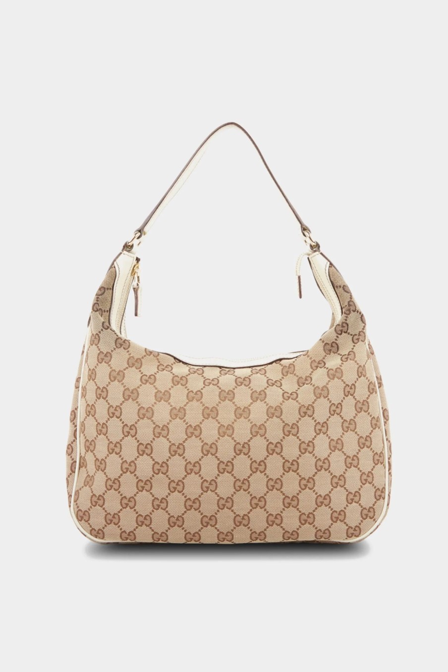 Handbags * | Gucci Charmy Gg Canvas Hobo Bag White