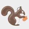 Handbags * | Loewe Squirrel And Nut Key Chain Brown