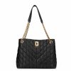 Handbags * | Karl Lagerfeld Paris Lafayette Either Way Tote Bag Black Gold