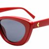 Jewelry-Accessories * | Kendall + Kylie Alessia Sculpted Slim Profile Cat Sunglasses Red