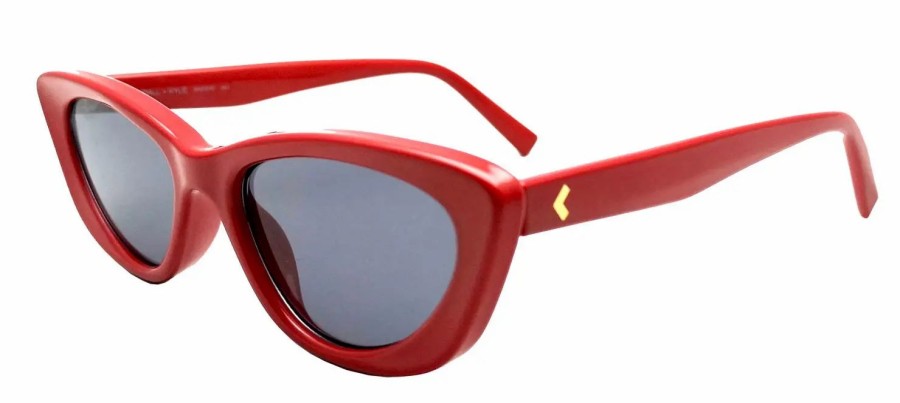 Jewelry-Accessories * | Kendall + Kylie Alessia Sculpted Slim Profile Cat Sunglasses Red