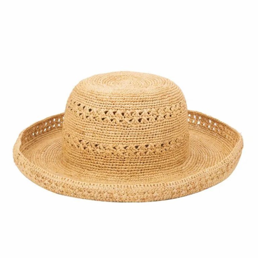 Jewelry-Accessories * | San Diego Hat Company No Filter Crochet Raffia Hat Natural