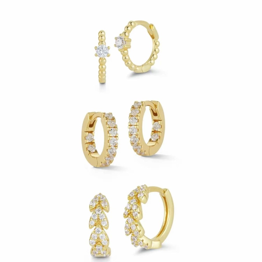 Jewelry-Accessories * | Glaze Hoop Earrings Combo Set