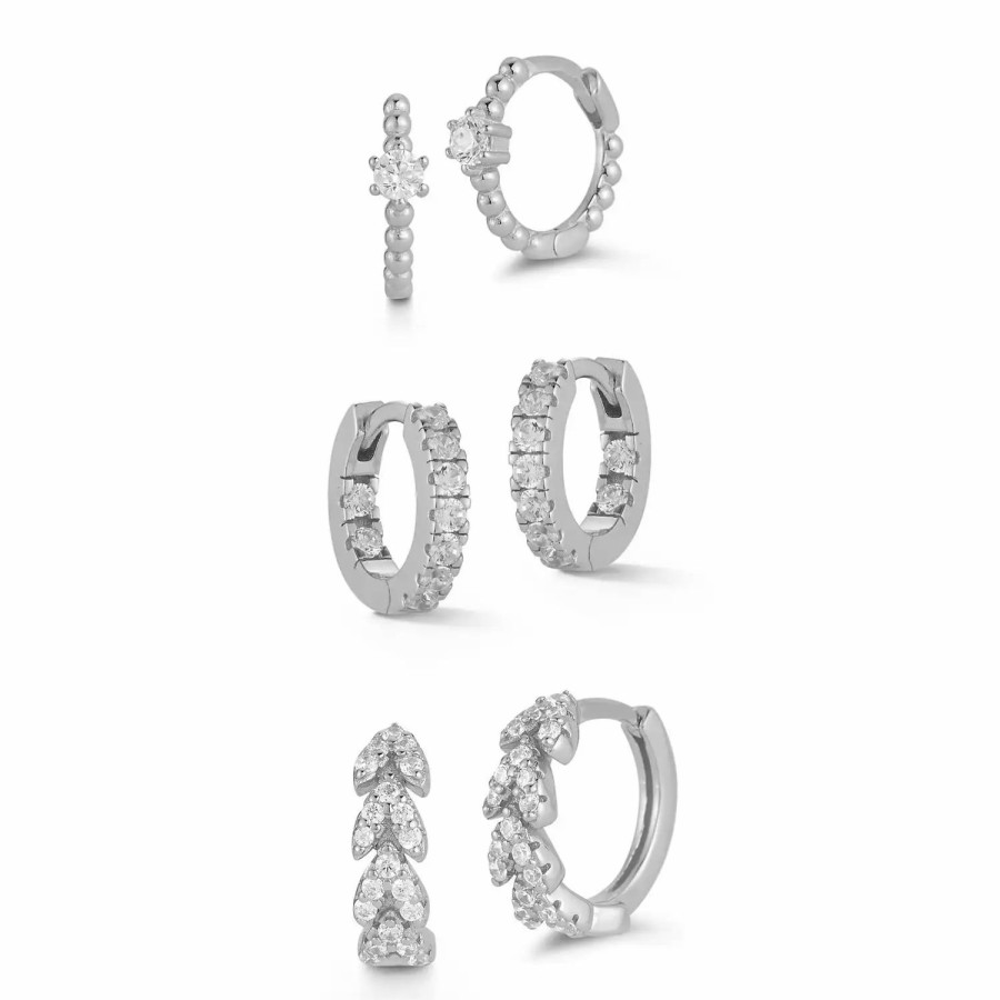 Jewelry-Accessories * | Glaze Hoop Earrings Combo Set