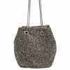 Handbags * | La Regale Skylar Crystal Link Mesh Bucket Bag Blush Multi