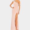 Clothing * | Mac Duggal Beaded Drop Shoulder Jersey Gown Rose