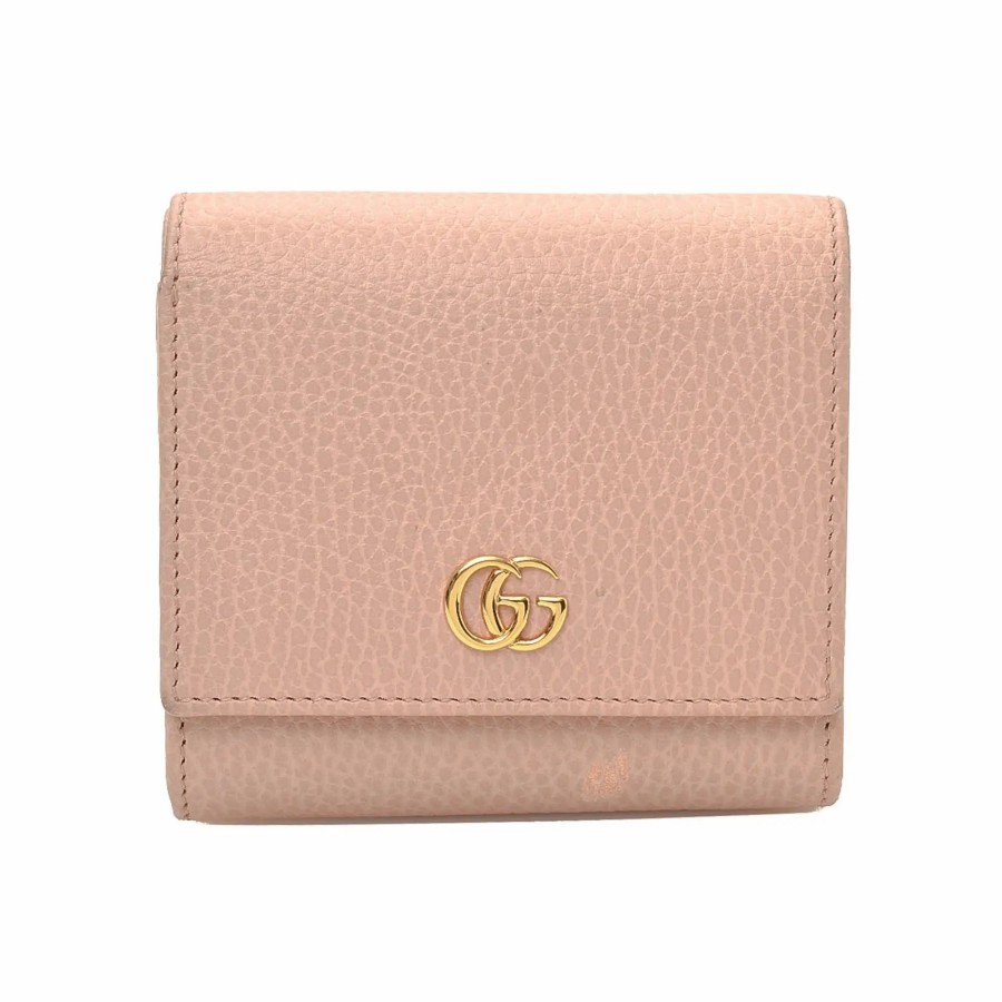 Handbags * | Gucci Gg Marmont Compact Wallet Light Pink