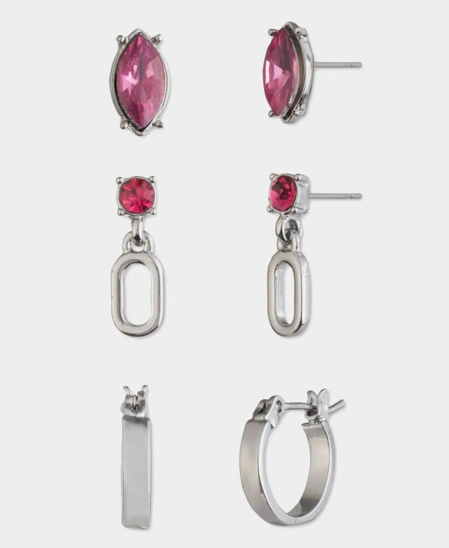 Jewelry-Accessories * | Karl Lagerfeld Paris Trio Earrings 3-Piece Set Multi