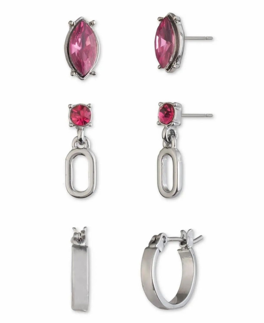 Jewelry-Accessories * | Karl Lagerfeld Paris Trio Earrings 3-Piece Set Multi