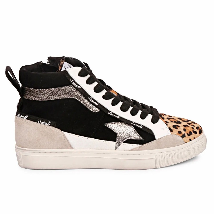 Shoes * | Saint G Ellyse High Top Sneaker Multi Black