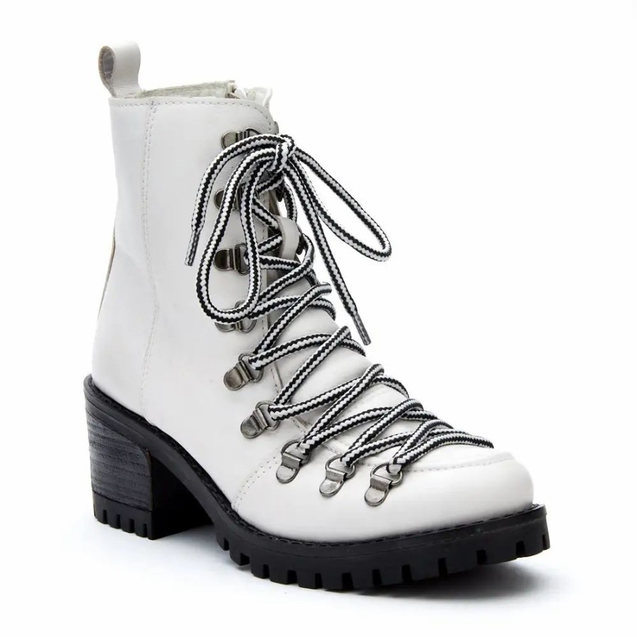 Shoes * | Matisse Boulder Combat Bootie White