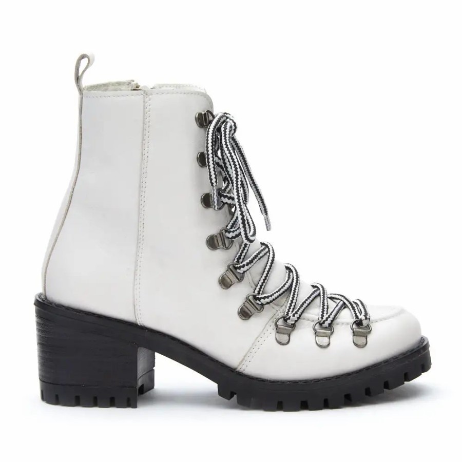 Shoes * | Matisse Boulder Combat Bootie White