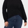 Clothing * | Cece Bobble Sleeve Sweater Rich Black