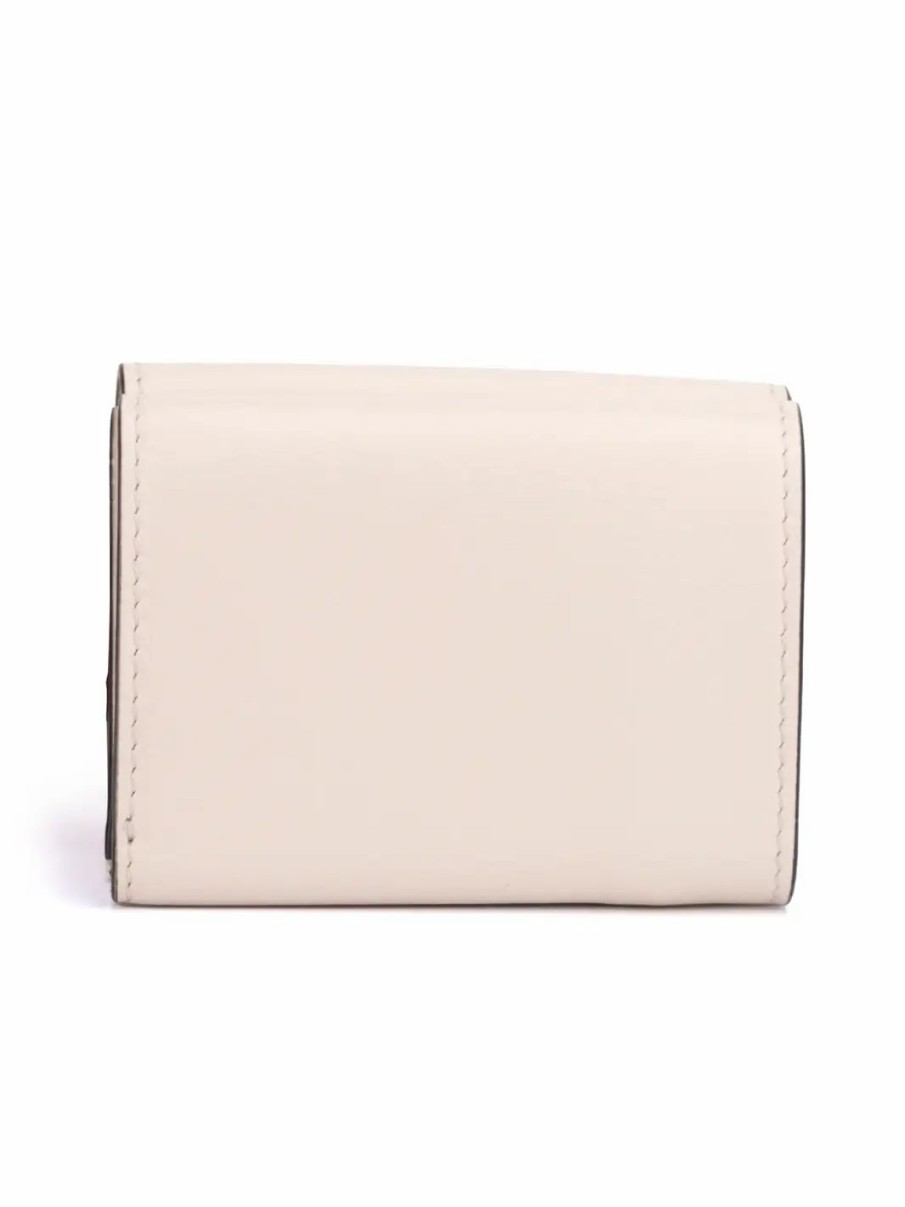 Handbags * | Fendi French Buckle Wallet Camelia Oro Soft