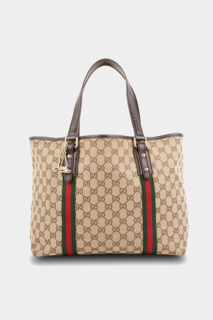 Handbags * | Gucci Jolicoeur Gg Canvas Tote Bag Brown