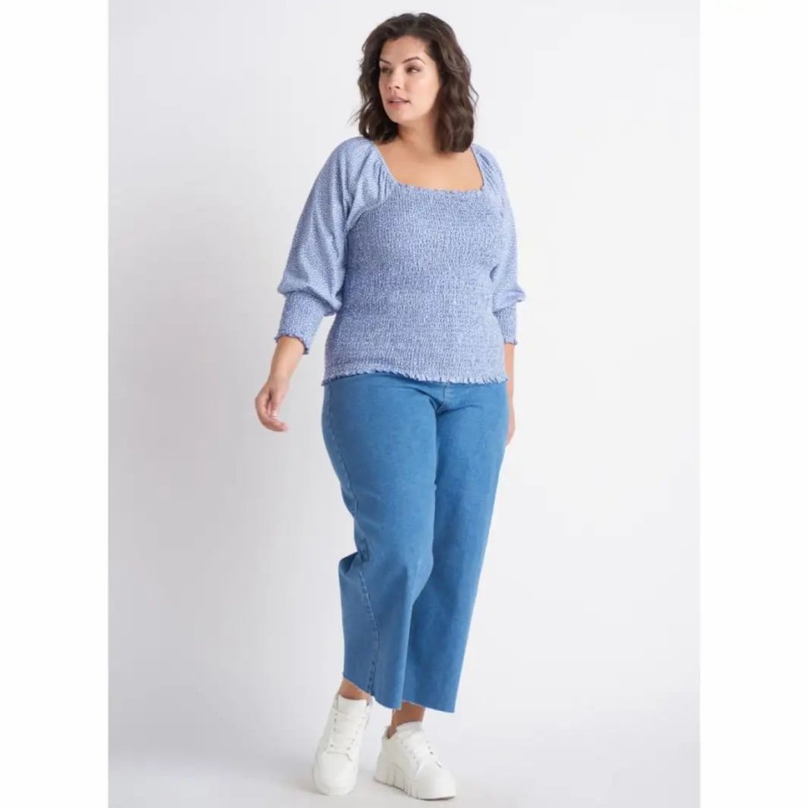 Clothing * | Dex High Rise Culottes Jean New Medium Blue Wash