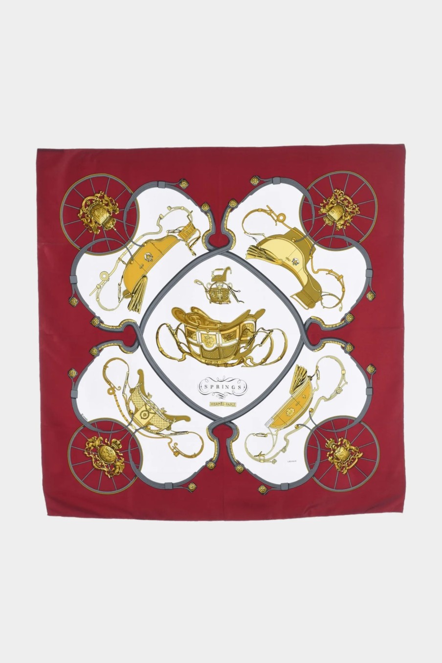 Jewelry-Accessories * | Hermes Springs Silk Scarf Bordeaux