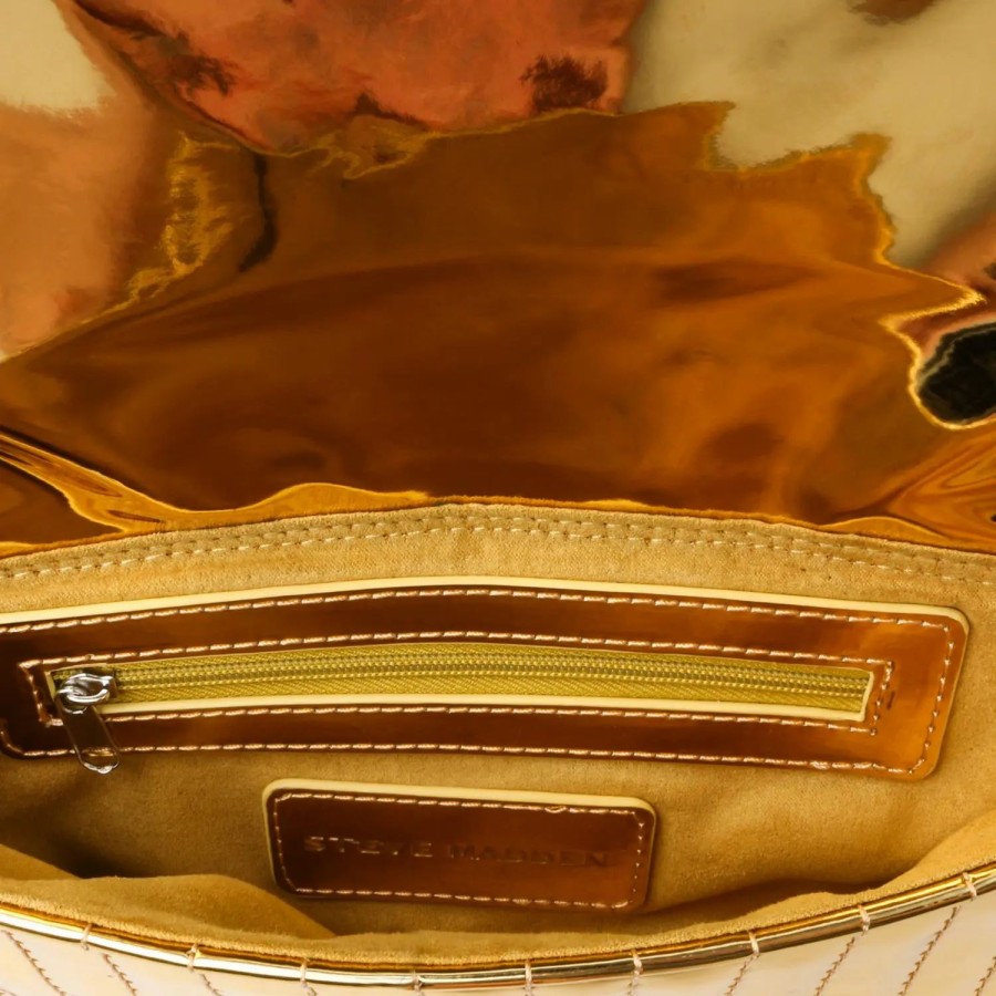 Handbags * | Steve Madden Siri Convertible Clutch Crossbody Gold