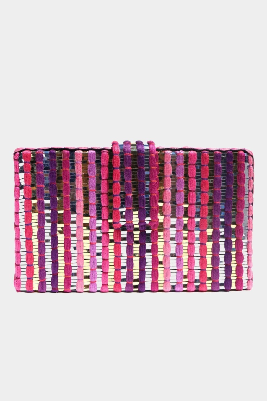 Handbags * | Simitri Viva Magenta Dori Clutch Pink