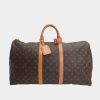 Handbags * | Louis Vuitton Keepall 55 Bag Brown