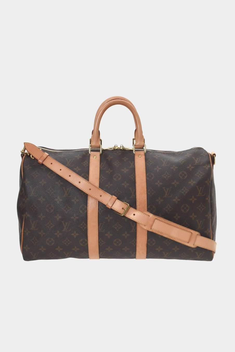 Handbags * | Louis Vuitton Keepall 45 Bandouliere Travel Bag Brown