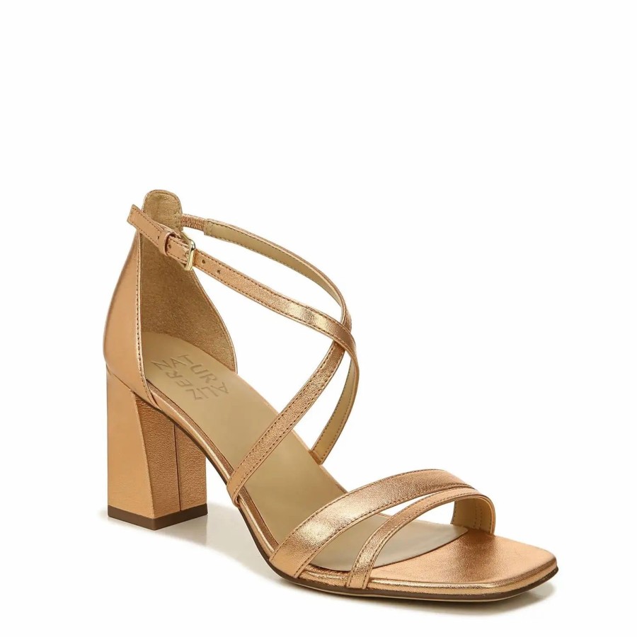 Shoes * | Naturalizer Tiff Ankle Strap Sandals Peach Gold