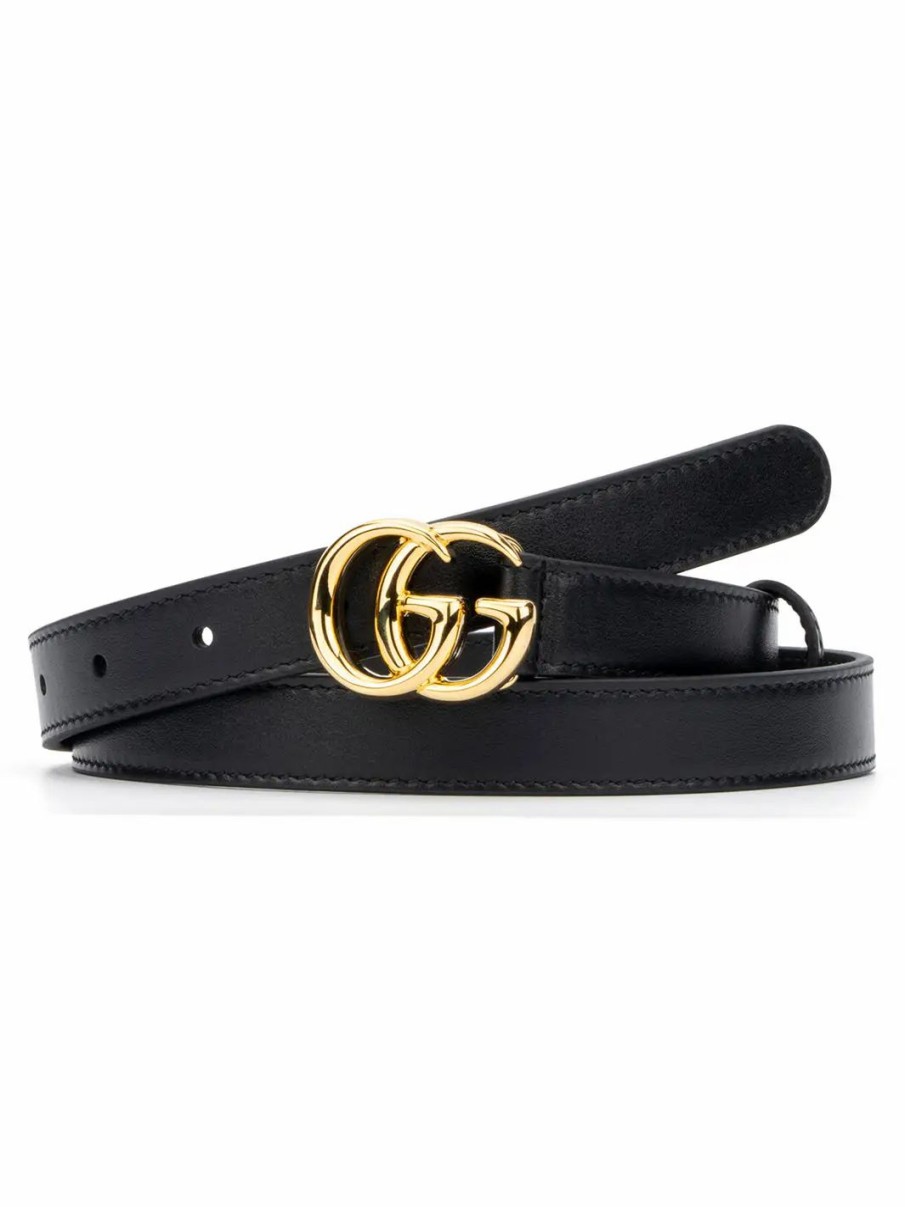 Jewelry-Accessories * | Gucci Gg Marmont Belt .75 Black