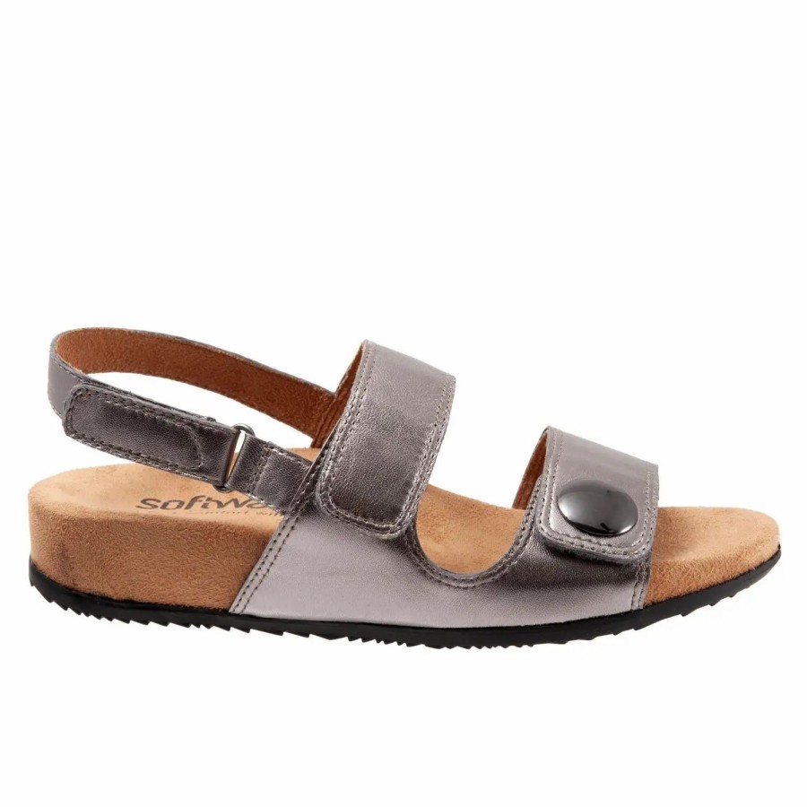 Shoes * | Softwalk Beatrice Sandal Pewter