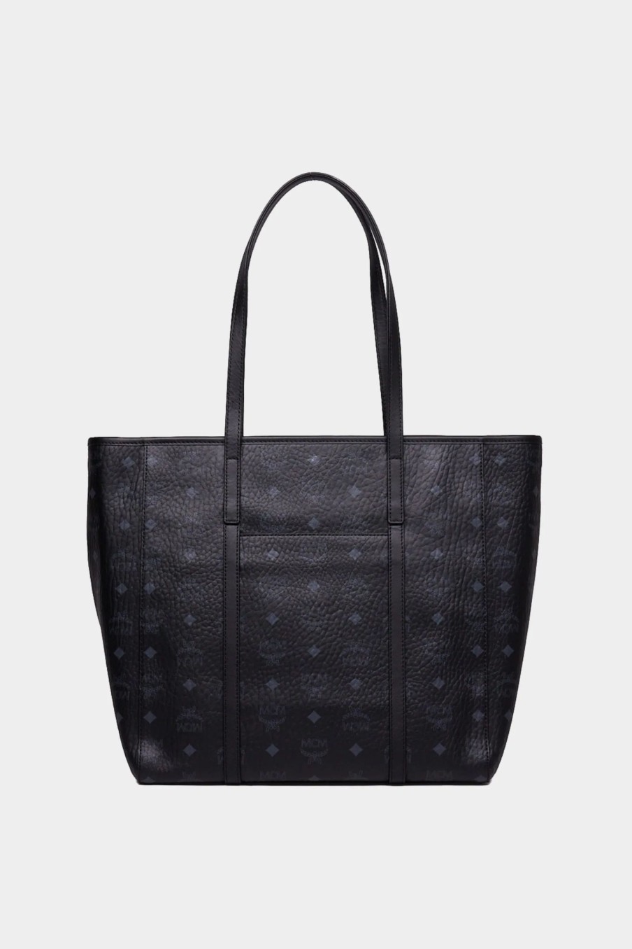 Handbags * | Mcm Aren Top-Zip Shopper Bag Black