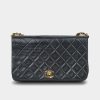 Handbags * | Chanel Turnlock Full Flap Shoulder Bag Black