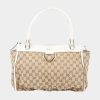 Handbags * | Gucci D-Gold Gg Canvas Tote Bag Brown